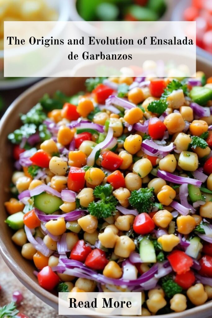 Ensalada de Garbanzos: The Authentic Peruvian Chickpea Salad Recipe Guide 2 Traditional Ensalada de Garbanzos showcasing a classic chickpea salad recipe inspired by Spanish and Mediterranean culinary traditions, featuring fresh vegetables, herbs, and olive oil dressing.