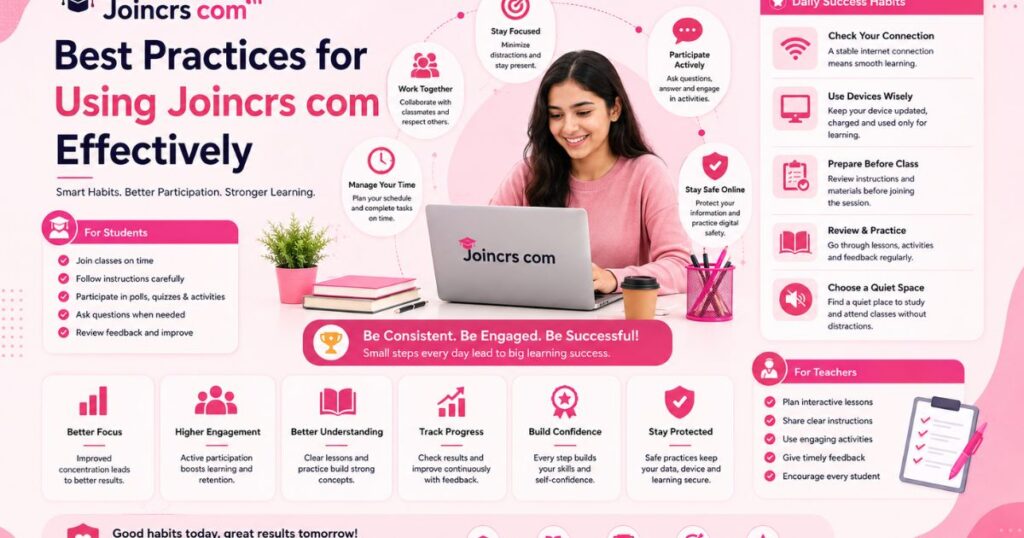 Joincrs com Explained: Complete Guide to Digital Classroom Access & Learning 4 Best Practices for Using Joincrs com Effectively