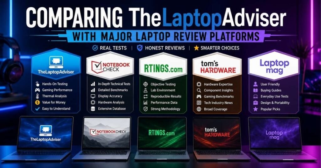 TheLaptopAdviser Gaming Reviews 2026: Accurate & Trustworthy? 2 Comparing TheLaptopAdviser With Major Laptop Review Platforms